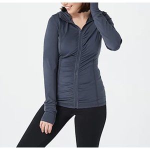 Zuda Z-Sol Hooded Zip Jacket Ink Blue Size Medium